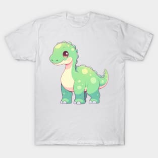 Cute Apatosaurus Chibi Style T-Shirt